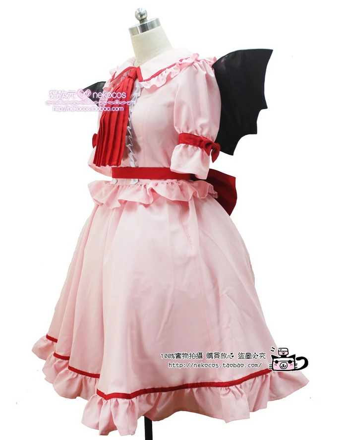 Костюм для косплея Алая Ремилия из проекта Touhou + полный комплект с крыльями|cosplay