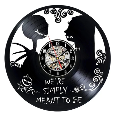 Type 12 Horloge росписи кошмар перед рождественские настенные часы дизайн мультфильм тема виниловые часы-пластинка часы с подвеской тихий 12 дюймов - Цвет: Type 12