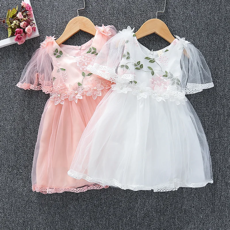 2019 платье для девочек кружевное летнее платья ребенка 0 2 лет|Платья| |