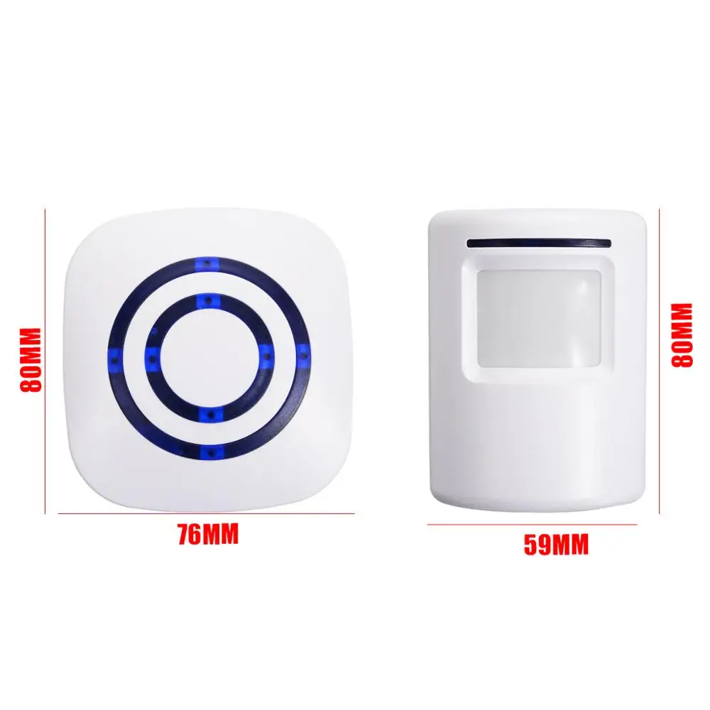 Беспроводной дверной звонок для посетителей магазин с пассивным ик датчиком