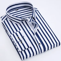 r n j brand classic bi color striped shirts mens clothes 2018 long sleeve mens dress shirts casual slim fit men social shirt