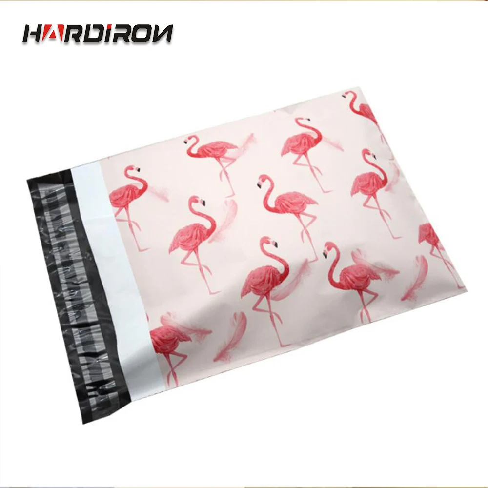 HARDIRON 100 шт 25,5x37 см мультфильм розовый Быстрый Фламинго шаблон упаковка сумка материал PE plastic logistics Экспресс сумка