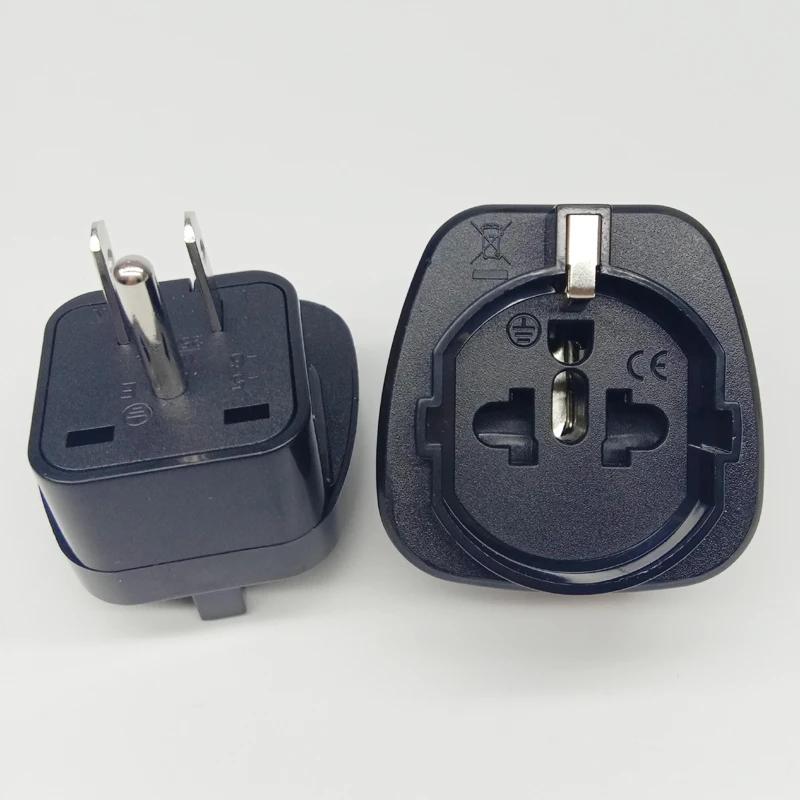 10pcs White Black Embedded Swiss Italy EU German Adaptor to 3pin AC USA American Power Adapter Plug Travel Converter Socket - купить по