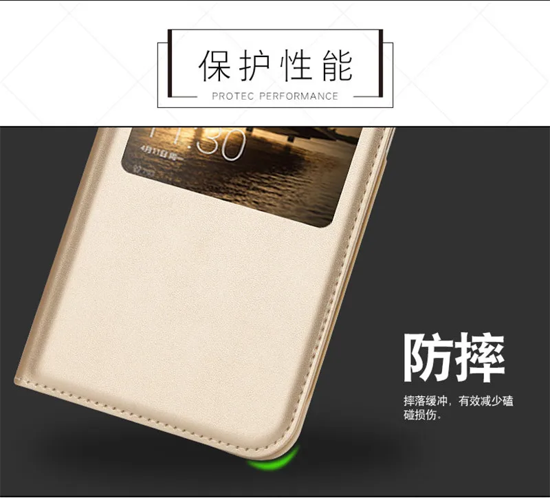Роскошный кожаный чехол-книжка с окошком для huawei Ascend G7 L01