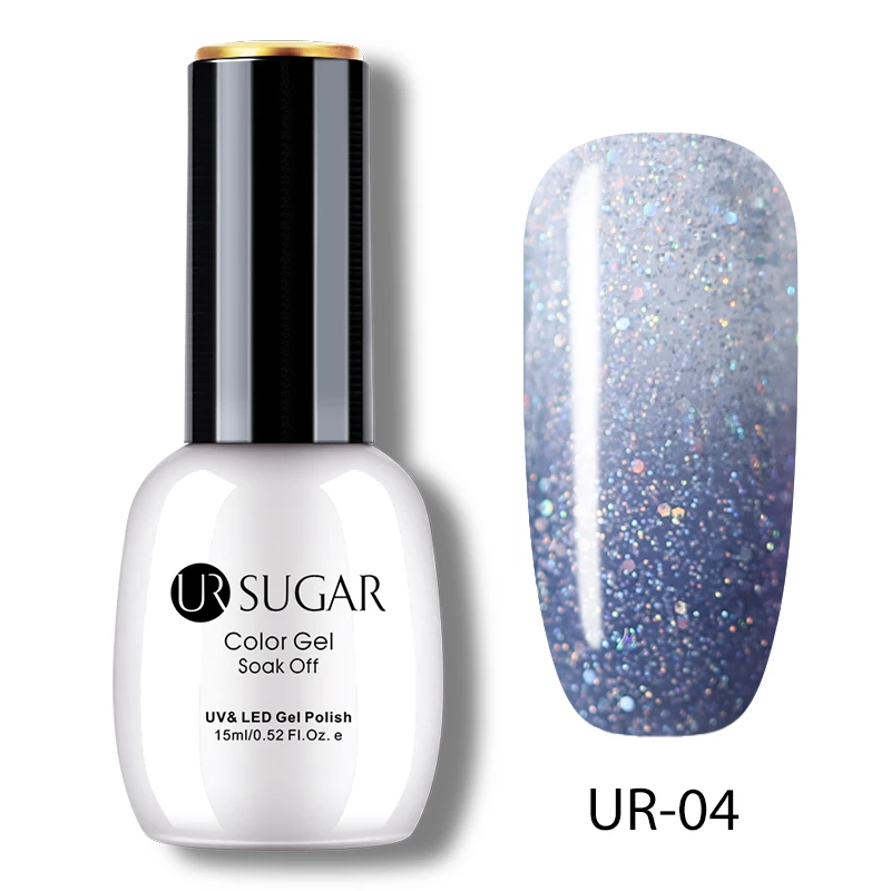 Ur Sugar, меняющий цвет, Гель-лак для ногтей, термостойкий УФ-Гель-лак, 3 слоя, впитывается, для маникюра, украшения ногтей, 15 мл - Цвет: 4