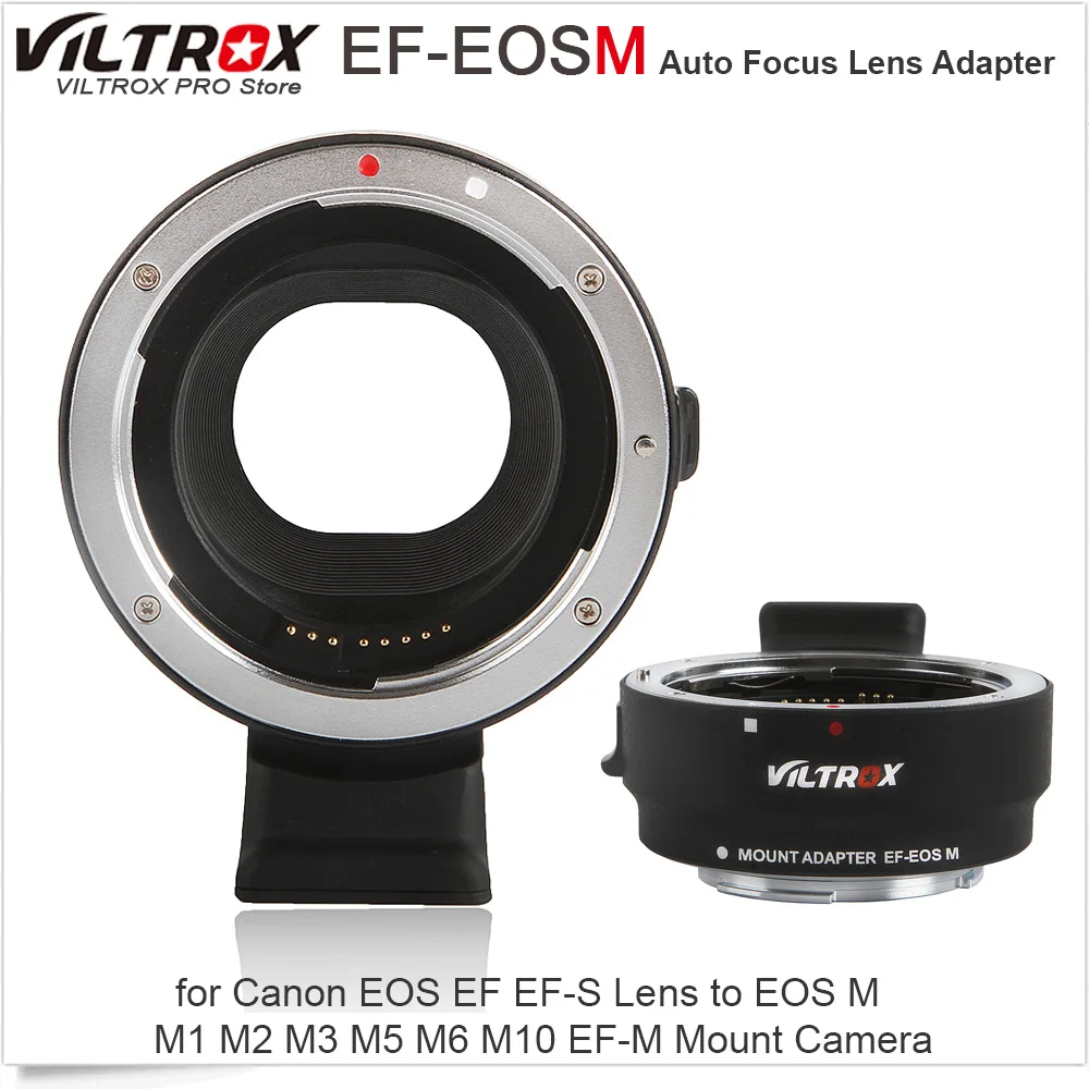 Электронный адаптер объектива Viltrox для Canon EOS EF с автофокусом M M1 M2 M3 M5 M6 M10