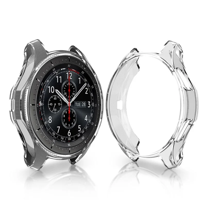 Clear ТПУ защитный чехол для samsung Galaxy Watch 42 мм 46 мм для samsung gear S3 Смарт-часы защитные аксессуары - Цвет: Clear