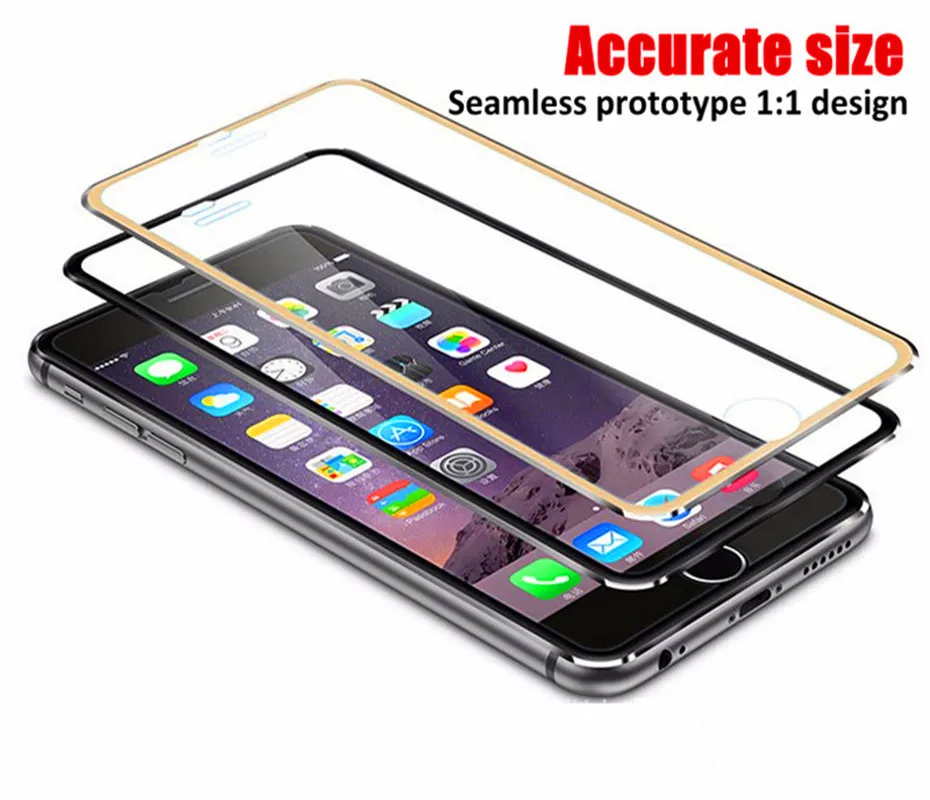 3D полное покрытие Защитное стекло для iphone 6 6s 7 8 plus x защита экрана из алюминиевого