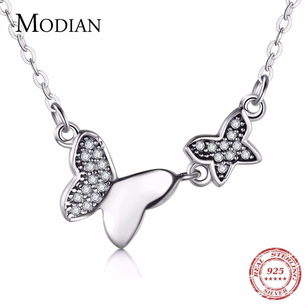 Modian 100% твердые 925 стерлингового серебра с корень Zirconi бабочка классический модный