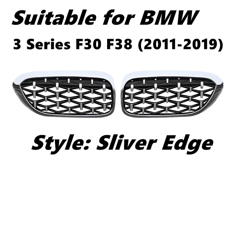 Пара Передняя решетка для BMW Новые 3 серии F30 F35 2011 2019 алмаза Метеор Стиль переднего