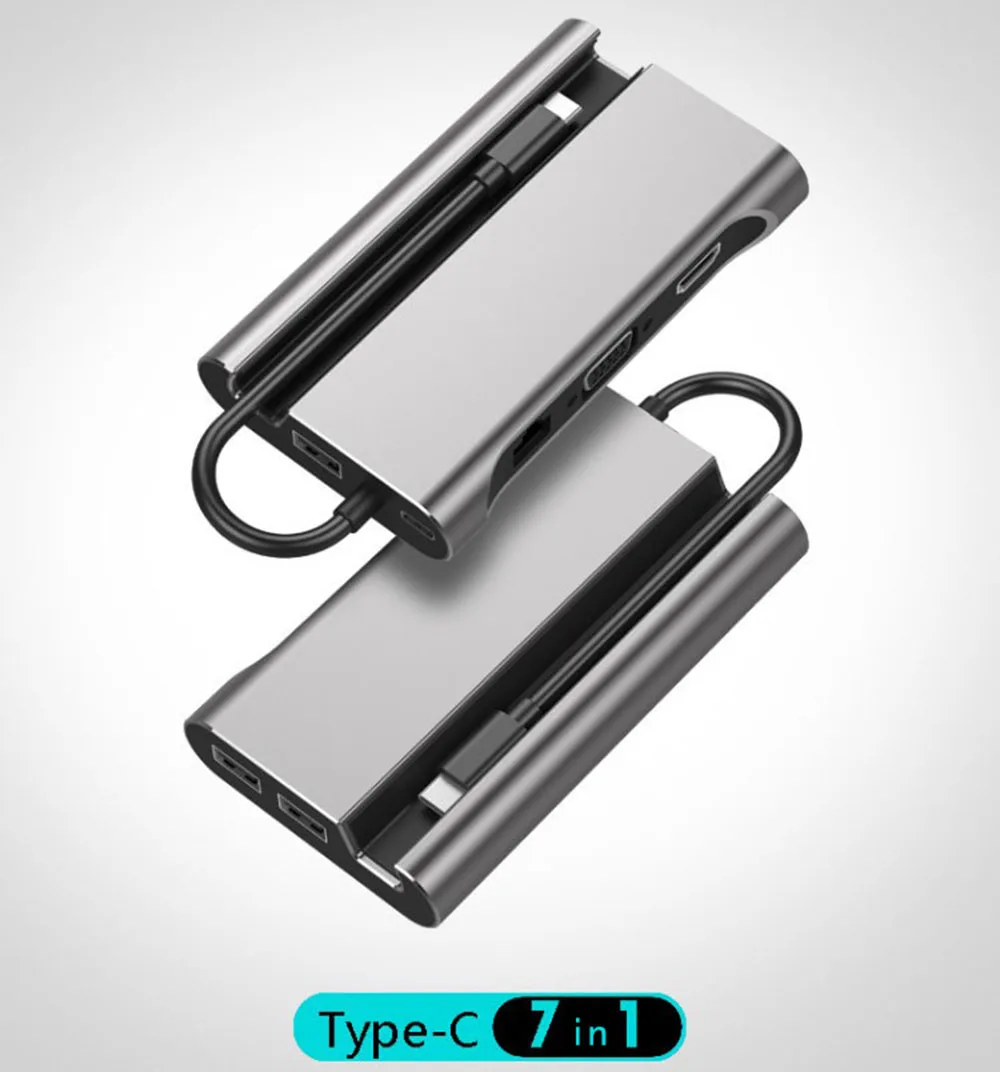 USB C док-станция для ноутбука USB 3,0 HDMI VGA RJ45 PD usb-хаб для ноутбука Macbook Pro hp DELL Surface lenovo samsung Dock