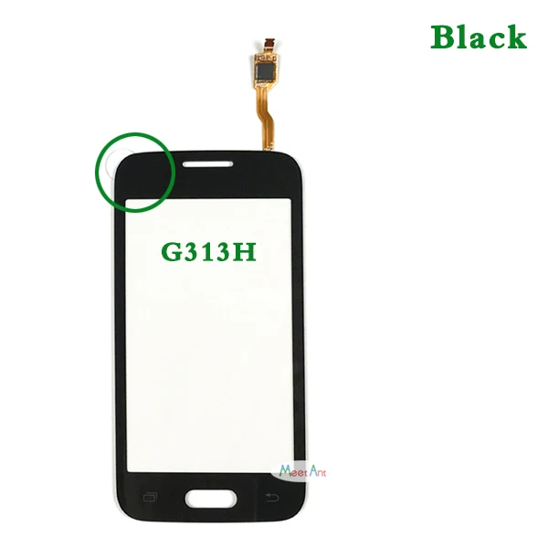 G313H Black Для samsung Galaxy DUOS Ace 4 G313 G313F G313H или G316 G316H G316F сенсорный экран дигитайзер сенсор внешняя стеклянная панель объектива - Цвет: G313H Black