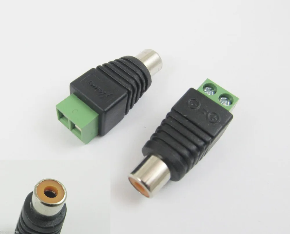 3 шт. разъем RCA мама для AV винтовой клеммы Balun видеонаблюдения|Компьютерные кабели