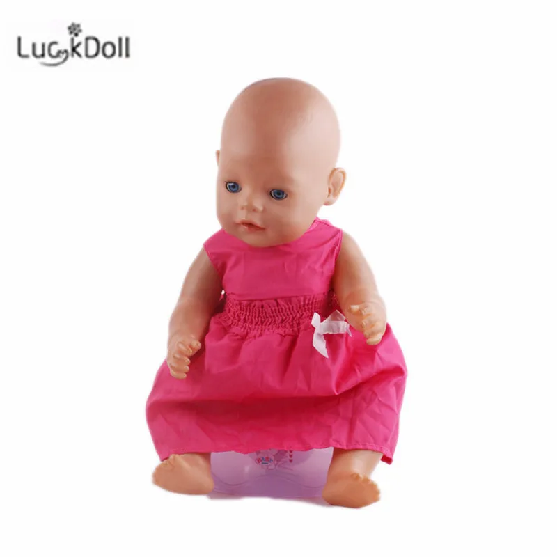 Модное летнее новое платье LUCKDOLL подходит для 18 дюймовых американских кукол 43 см