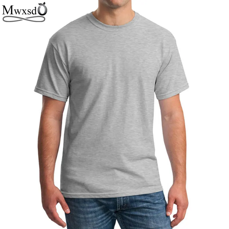 Мужская хлопковая футболка с коротким рукавом брендовая Однотонная круглым