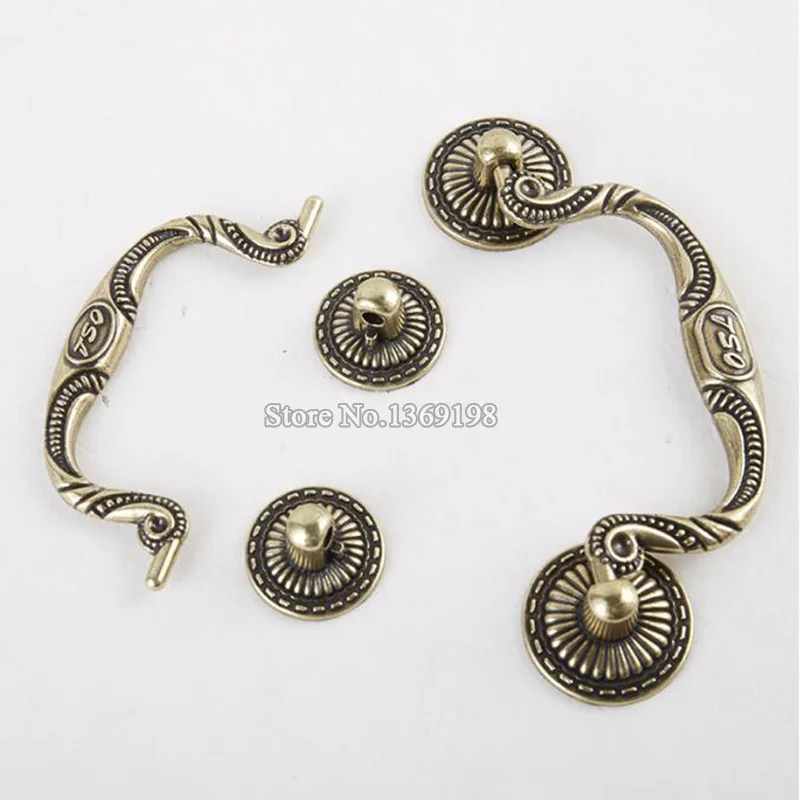 Новинка 10 шт. винтажная коробка держатель чемодана мебельные ручки Арка