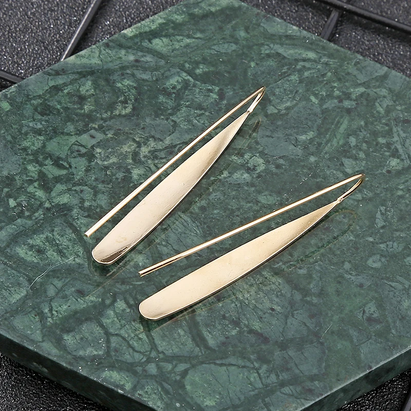 YAOLOGE Fashion Boho Gold Silver Color Leaf Long Earrings For Women Jewelry Prevent Allergy Wedding Engagement Party | Украшения и