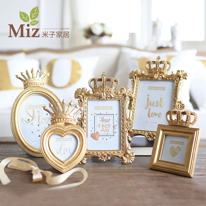 Домашняя фоторамка золотая каучуковая свадебная фоторамка|wedding photo frame|photo frameframe