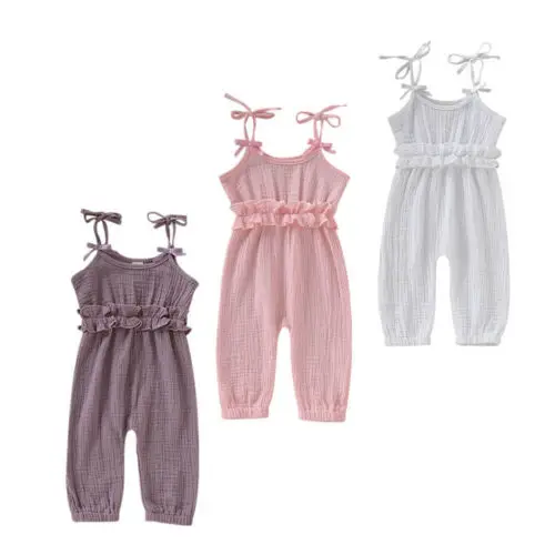 Комбинезон с оборками и цветочным принтом для новорожденных девочек|Ромперы| |