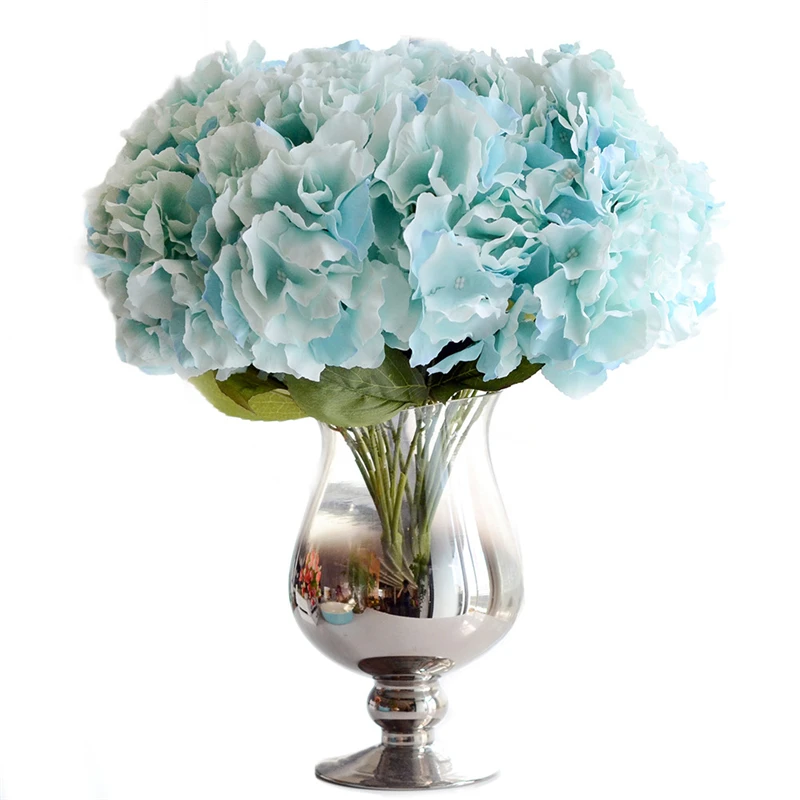 Лидер продаж искусственный цветок гортензии 5 цветов с большими головками букет