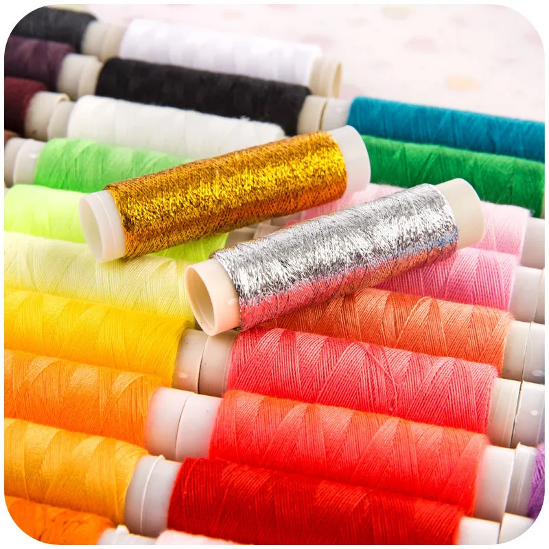39 colors/lot Quality Polyester Sewing Thread 200 Yards Set for Overlocks Embroidery Machine Craft | Дом и сад