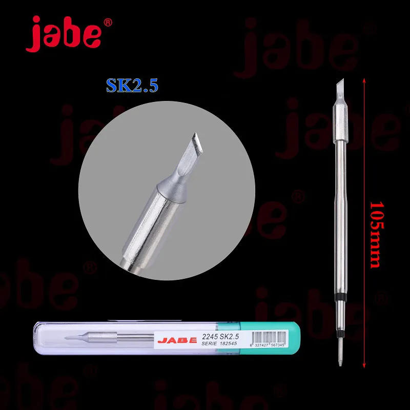 Jabe T-SK2.5 Jabe UD-1200 бессвинцовый электронный паяльник наконечник оригинальная насадка мобильный телефон отпечаток пальца Летающий провод ремонт сварочный инструмент - Цвет: Jabe T-SK2.5
