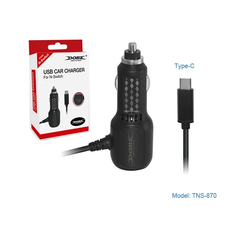 DOBE Car Charger for Nintendo Switch Console NS Gamepad W/ Type-C Charging Cable 1.5M |