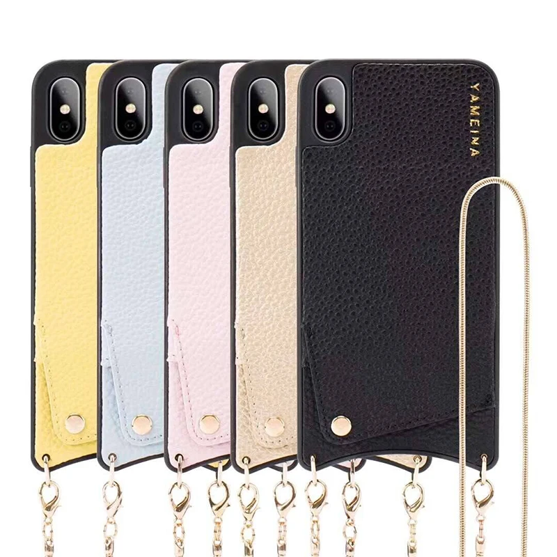 Easterm Роскошный кожаный чехол-кошелек XS MAX для телефона iPhone 6 7 6 Plus 8 Plus X XR, чехол для сотового телефона и ручная сумка-сетка, стильный кошелек