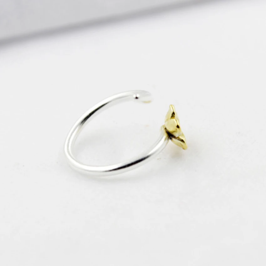 QIAMNI желтая Сакура цветы Открытое кольцо подарок Bijoux Anillos рождественские