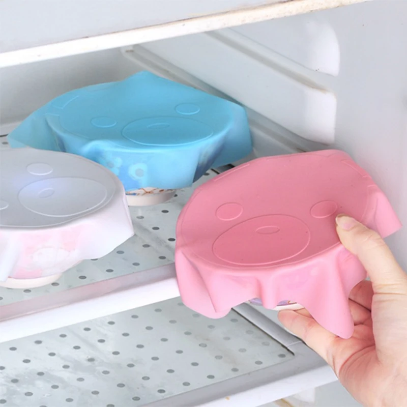 Пищевая силиконовая плёнка для хранения продуктов мультяшный медведь