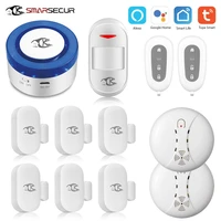wireless smart wifi alarm siren kits home security system with smart life app control