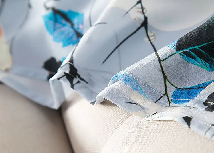 Для Женщин Шелковое Платье люкс 100% натуральный шелк цветочный принт платье