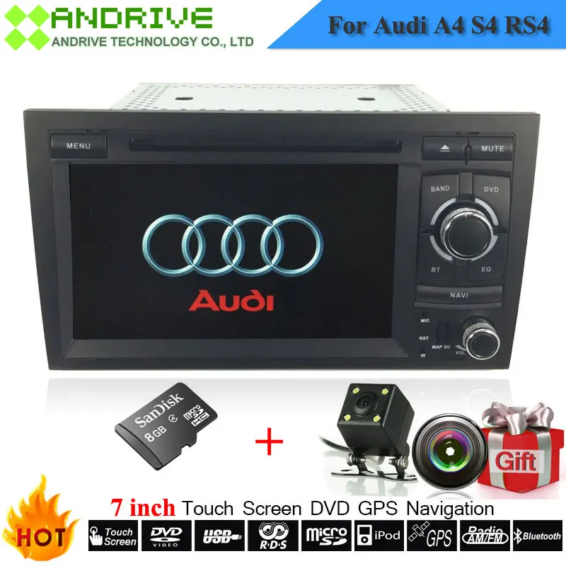 Специальный автомобильный DVD плеер с сенсорным экраном 7 дюймов для Audi A4 S4 RS4 2002 2008