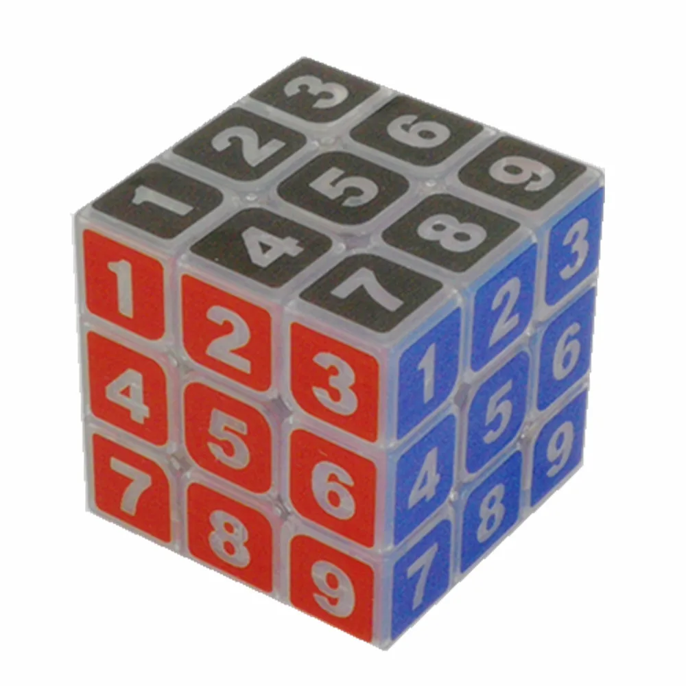 Cuber Speed Sudoku 3x3 магический куб прозрачный 3x3x3 скоростной прозрачное тело с числами