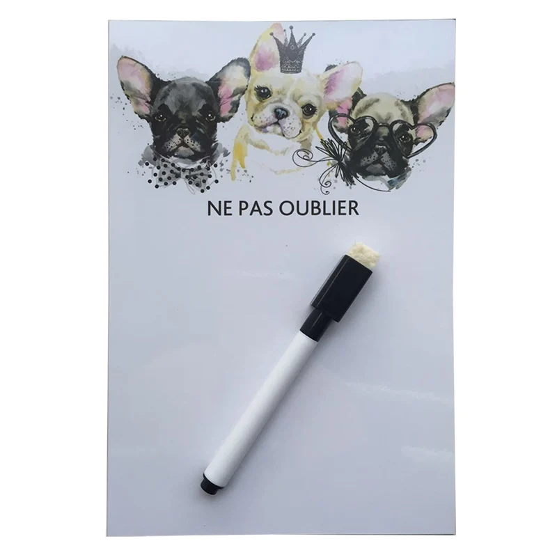 Акварельные собаки печать компактная сухая стираемая Гибкая магнитная доска на