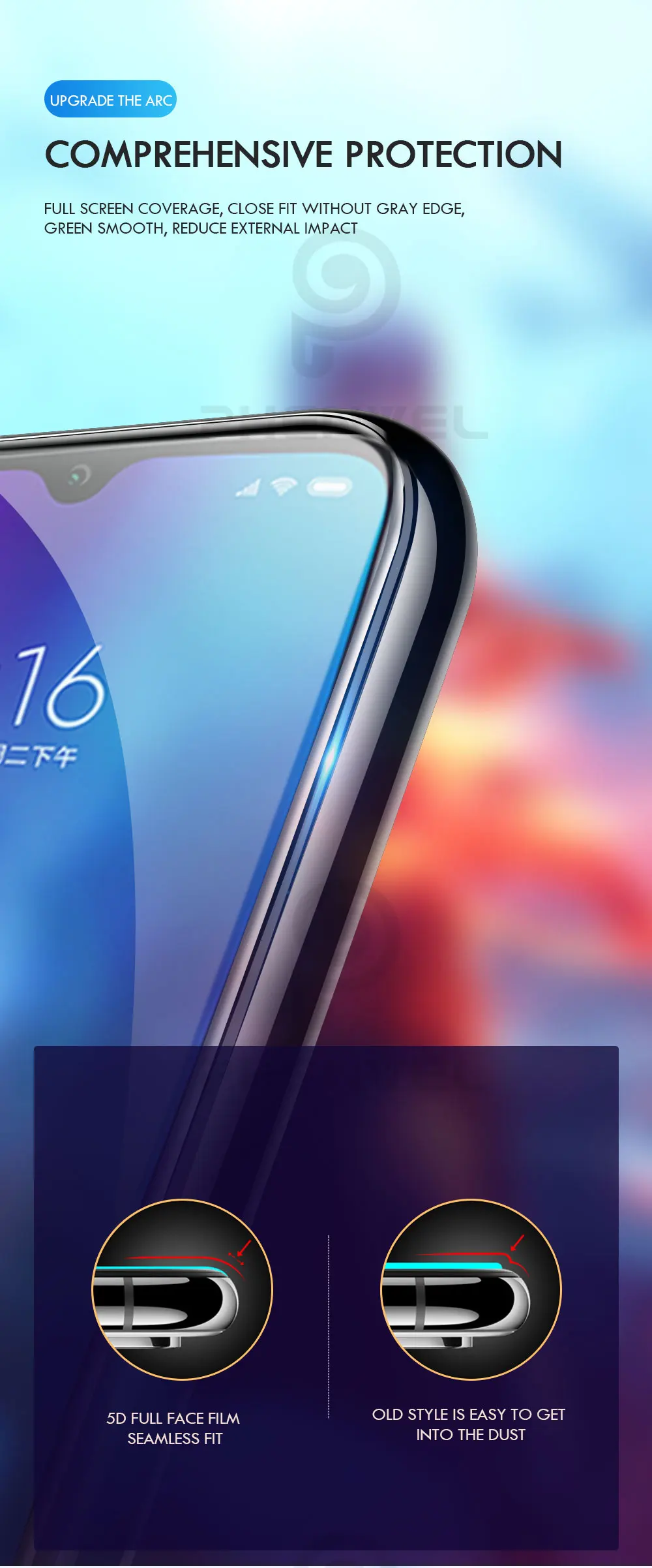 Защитное стекло для Xiao mi 9 полное покрытие Защита экрана для Xiaomi mi 9 lite SE mi Play 5D Закаленное стекло пленка