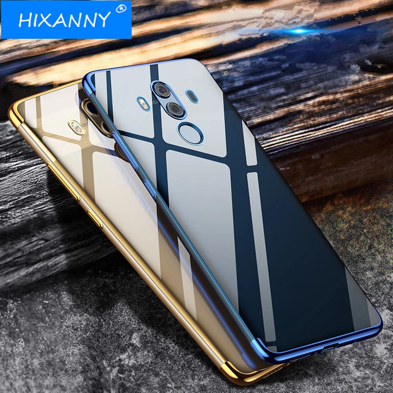 Прозрачный чехол для huawei p9 p10 lite honor 9 случаях Роскошные прозрачные покрытия mate 10 pro