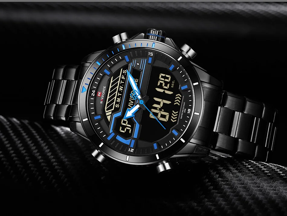 Relogio Masculino Для мужчин s наручные часы naviforce Роскошные Лидирующий бренд Для мужчин Водонепроницаемый спортивные часы Для мужчин кварцевые цифровые часы мужские наручные часы