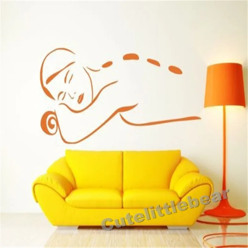 Виниловая наклейка на стену сделай сам для спа салона красоты релаксации