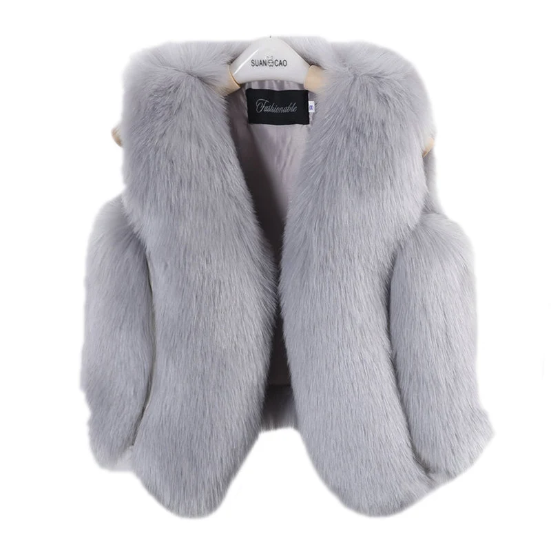 Зимняя верхняя одежда для девочек пальто Осень зима 2017 жилет из искусственного