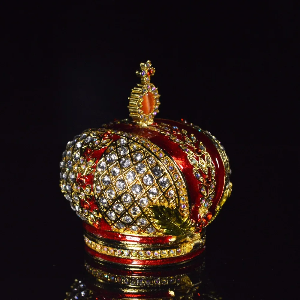 QIFU New Arrive Crystal Red Crown Beautiful Handmade Luxurious for Home Decor | Дом и сад