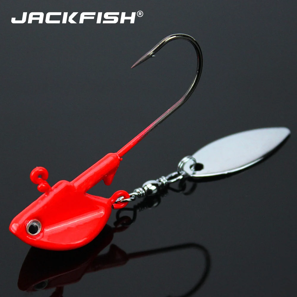 JACKFISH 1 шт. металлические крючки с головкой 6 г 10 14 крючок свинцовой для приманки