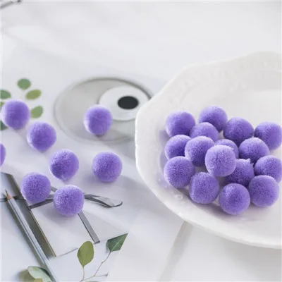 C12 Violet 40 шт./лот диаметр 20 мм кашемир помпон мех животных шарик ручной работы DIY мягкие помпоны свадебные украшения, Вышивание/клей на одежду интимные аксессуары - Цвет: C12 Violet