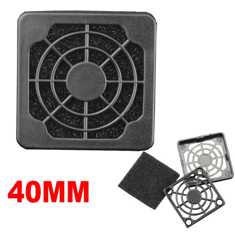 40mm Fan Filter 2 шт. Gdstime 3 в 1 шт. пылезадерживающий фильтр для вентилятора 40 мм 50 мм 60 мм 80 мм 90 мм 120 мм компьютерная сетчатая губка пластиковый чехол с защитой от пыли сетка - Цвет: 40mm Fan Filter