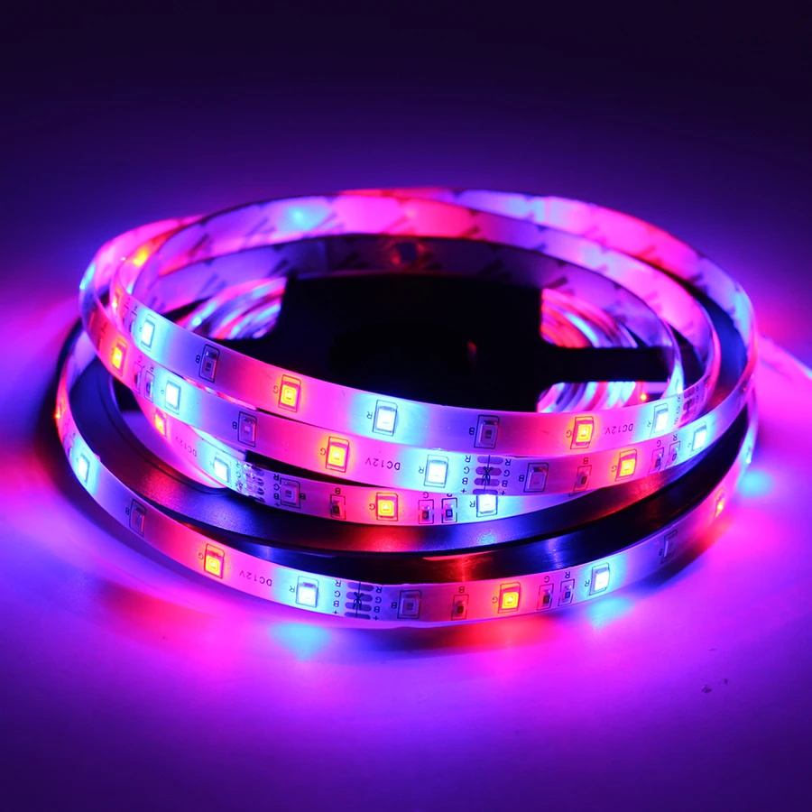Цветная (RGB светодиодный полосы WI-FI светильник SMD 2835 ТВ лента 12V Водонепроницаемый