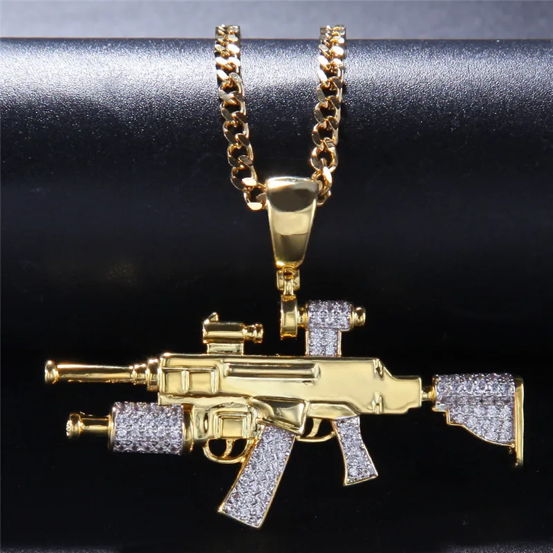 Iced Out кулон ожерелье для мужчин Новое поступление AAA модная, с цирконием хип хоп ювелирные изделия кубинская цепь ожерелье
