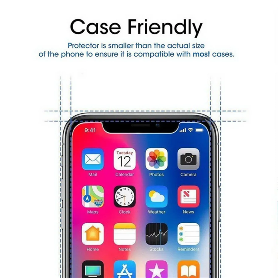 Закаленное стекло для iphone 8 plus 3 шт. Защита экрана iPhone 7 стеклянная пленка X XR XS MAX 6 6s