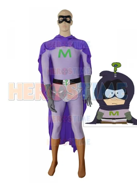 Костюм на заказ Mysterion фиолетовый костюм супергероя из спандекса с накидкой