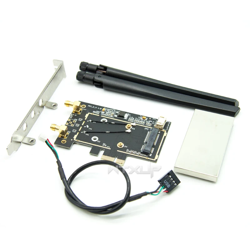 Мини PCI-E pice wifi карта для рабочего стола PCIE PCI-Express 1X 16X беспроводной адаптер BT конвертер 2* AC антенна для Intel 7260HMW 3160