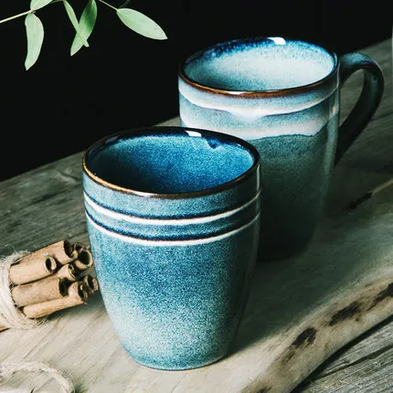 Домашняя керамическая кружка в стиле ретро чашка фэн шуй Офисная красивая для